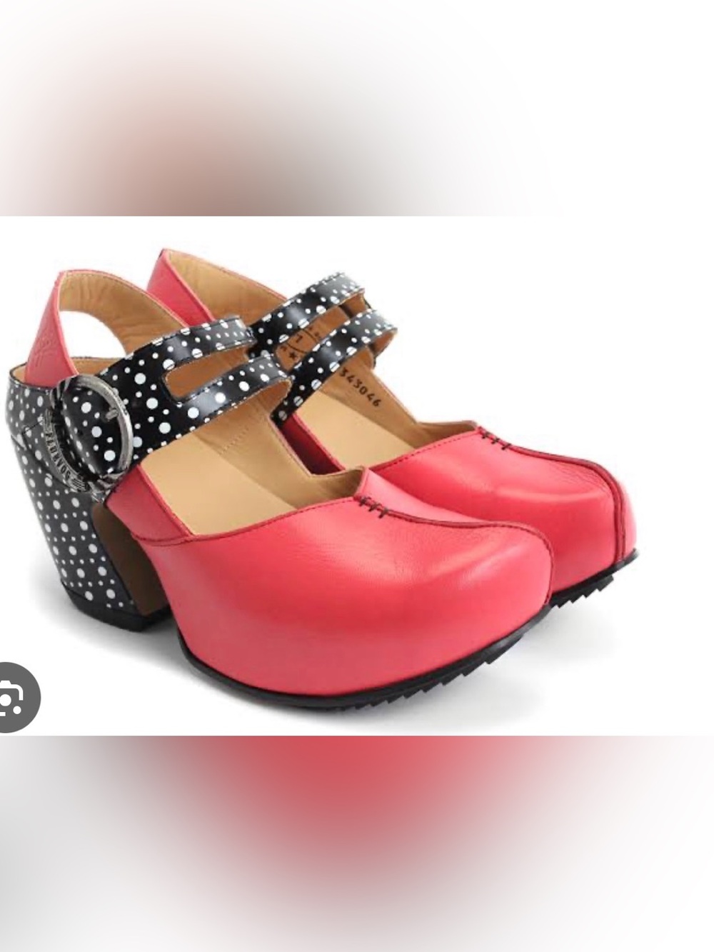 Fluevog LIKE NEW Prepare Find berry/dots slingback platform heel- 11 (fits 10.5)